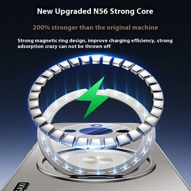 For Honor X60 5G Magnetic Case Kickstand TPU+PC Heat Dissipation Phone Cover - Grey