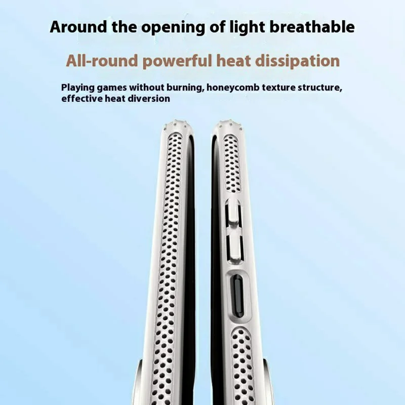 For Honor X60 5G Magnetic Case Kickstand TPU+PC Heat Dissipation Phone Cover - Grey