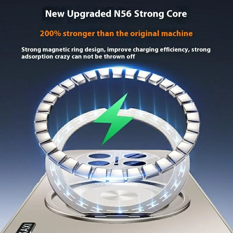 For Honor Magic7 Pro 5G Magnetic Case Kickstand TPU+PC Heat Dissipation Phone Cover - Black