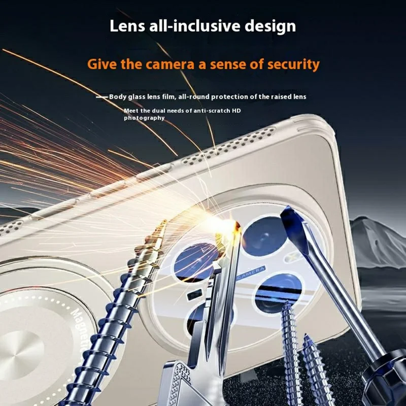 For Honor Magic7 Pro 5G Magnetic Case Kickstand TPU+PC Heat Dissipation Phone Cover - Black