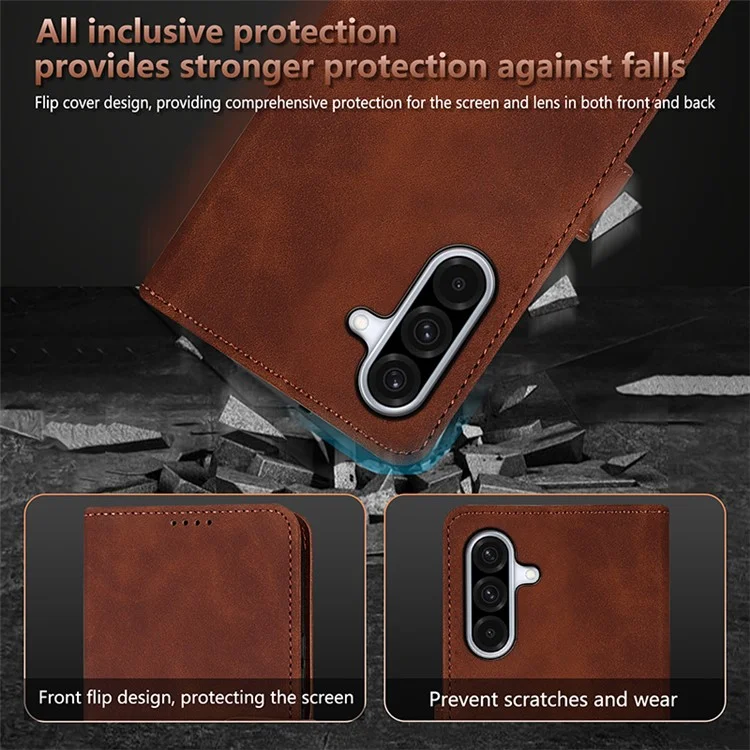 Custodia in pelle sintetica per Samsung Galaxy A36 5G - Nero
