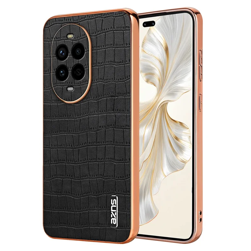 AZNS Per Huawei nova 13 Pro 5G Custodia Texture Coccodrillo Elettroplaccata PU+TPU - Nero