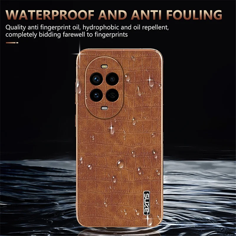 AZNS Per Huawei nova 13 Pro 5G Custodia Texture Coccodrillo Elettroplaccata PU+TPU - Nero
