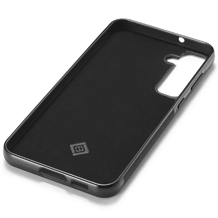 LC.IMEEKE Funda para Samsung Galaxy S25+ Textura de fibra de carbono Cuero+TPU+EVA Cubierta de teléfono