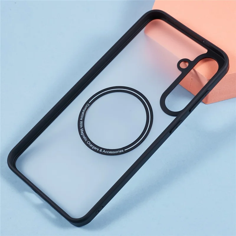 X-LEVEL For Samsung Galaxy S25+ Magnetic Case PC+TPU Matte Anti-Drop Cell Phone Cover - Black