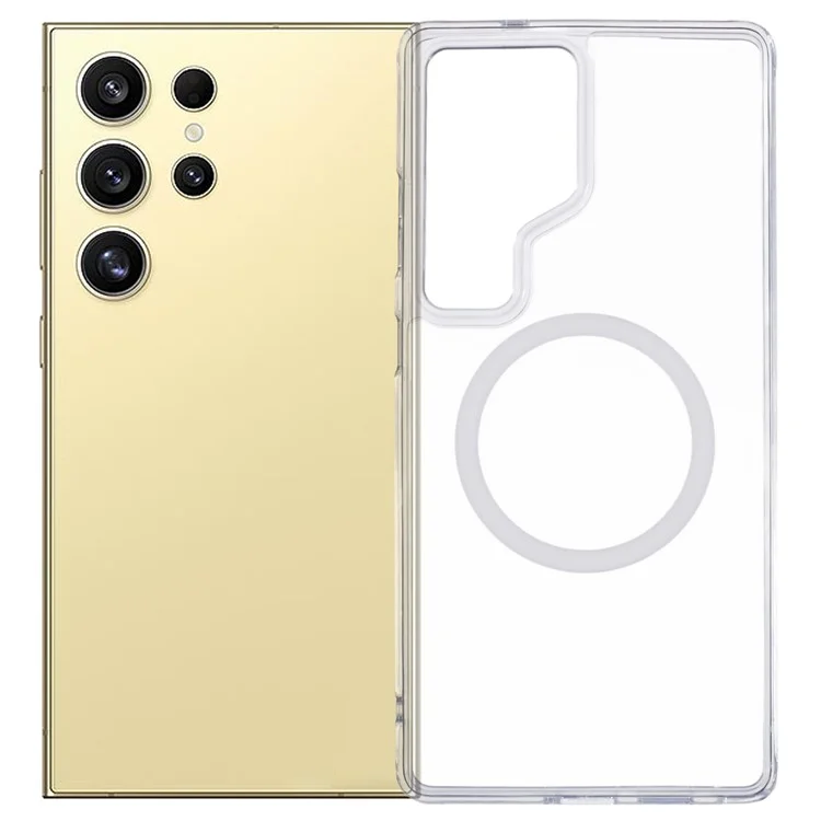 X-LEVEL For Samsung Galaxy S25 Ultra Magnetic Case PC+TPU Matte Anti-Drop Cell Phone Cover - Transparent