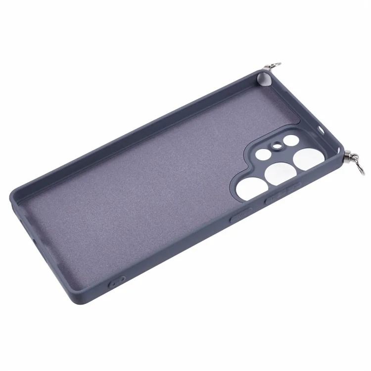 Для Samsung Galaxy S25 Ultra Crossbody Case Гибкая TPU-подкладка Противоударный чехол для телефона - Лавандовый серый