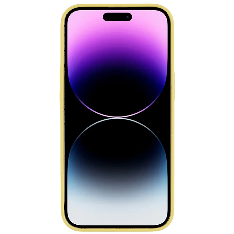 Magnetic Phone Case for iPhone 14 Pro Anti-Fall Silicone Case Anti-Scratch Protective Phone Cover - Yellow