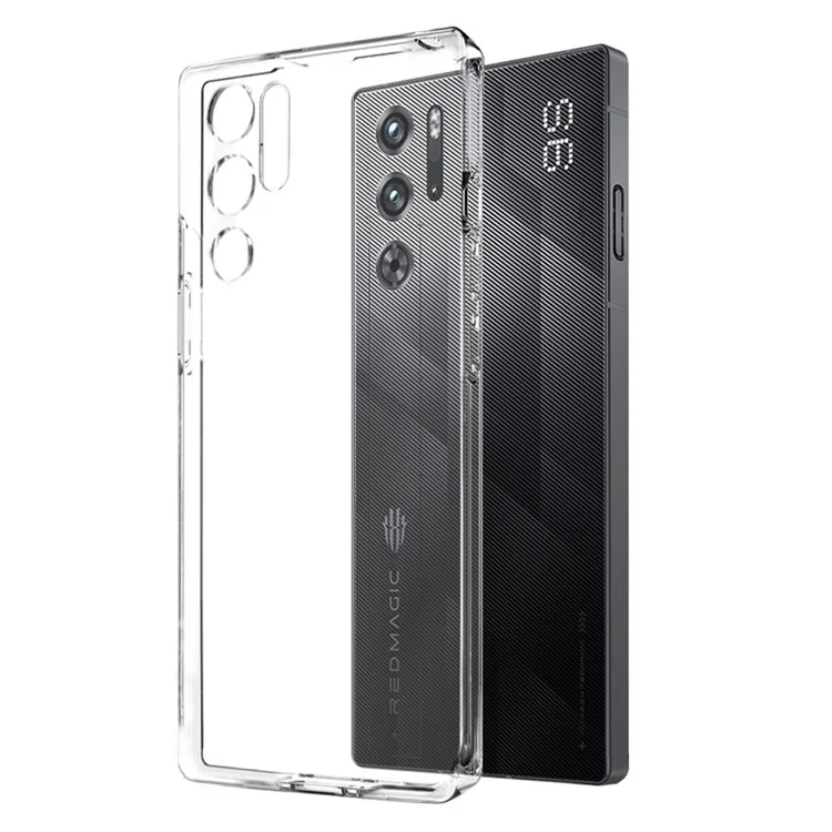 Étui transparent NORTHJO pour ZTE nubia Red Magic 9S Pro 5G / 9S Pro+ 5G / 9 Pro 5G / 9 Pro+ 5G Housse de téléphone en TPU souple avec protecteur d'écran en verre trempé