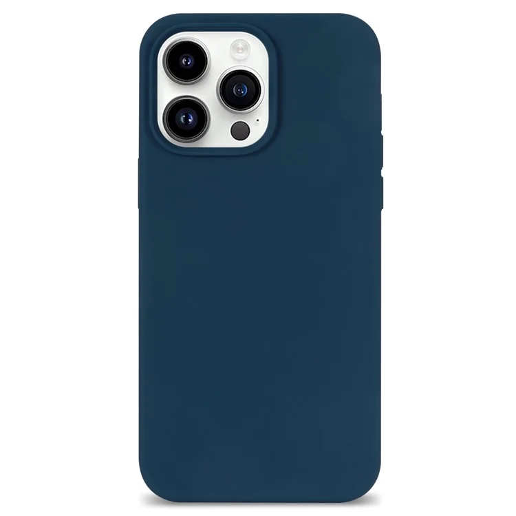 Coque pour iPhone 14 Pro antichoc en silicone souple - Bleu