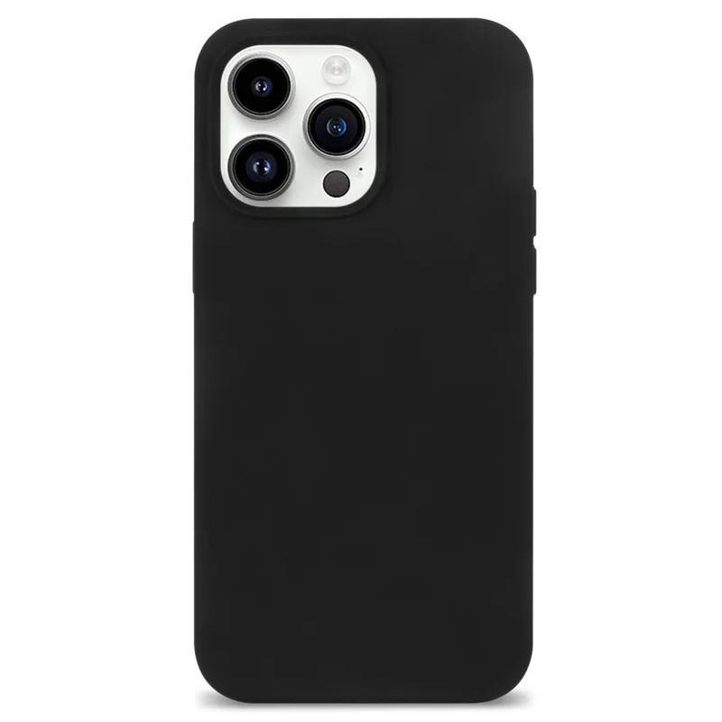 Funda para iPhone 14 Pro a prueba de golpes de silicona suave - Negro