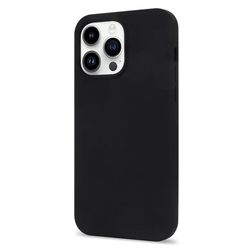 Funda para iPhone 14 Pro a prueba de golpes de silicona suave - Negro