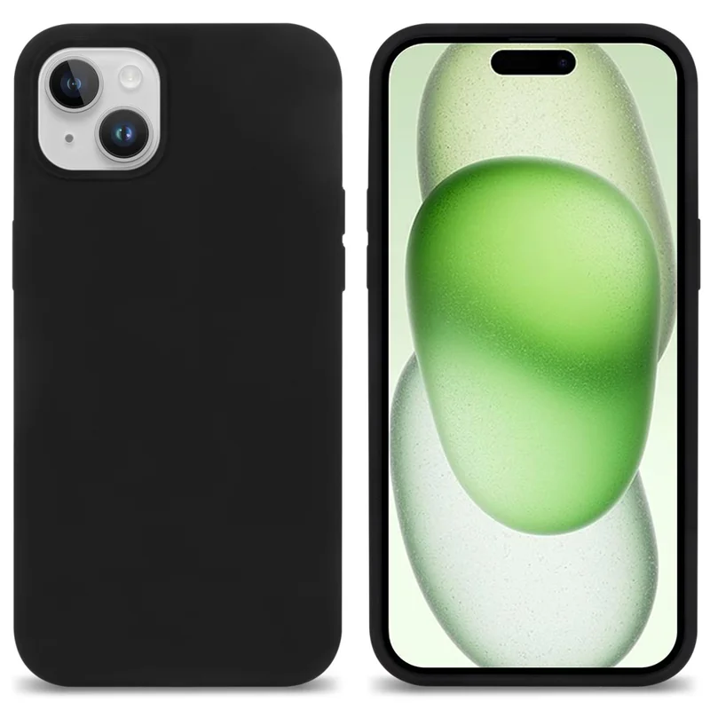 Capa para iPhone 14 à prova de choque, de silicone macio - Preta