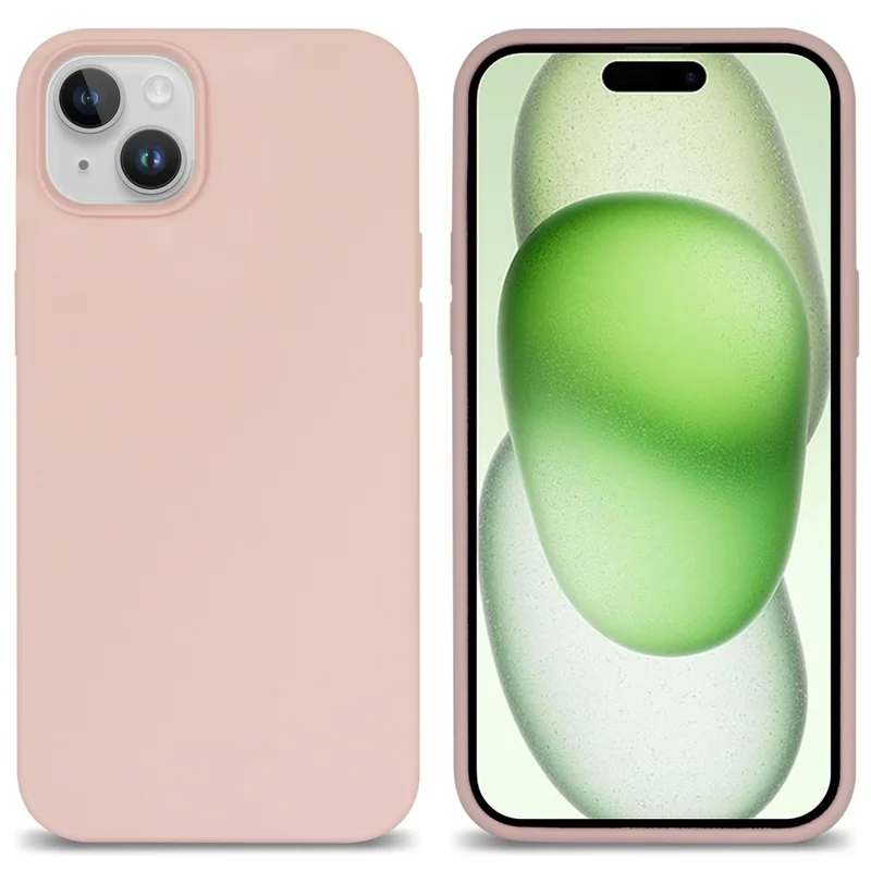 For iPhone 14 Case Shockproof Soft Silicone Phone Cover - Light Pink