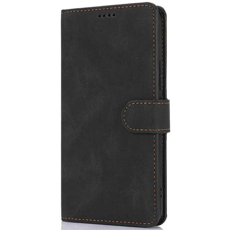 For Samsung Galaxy A56 5G Case PU Leather Phone Cover with Wallet Stand View - Black