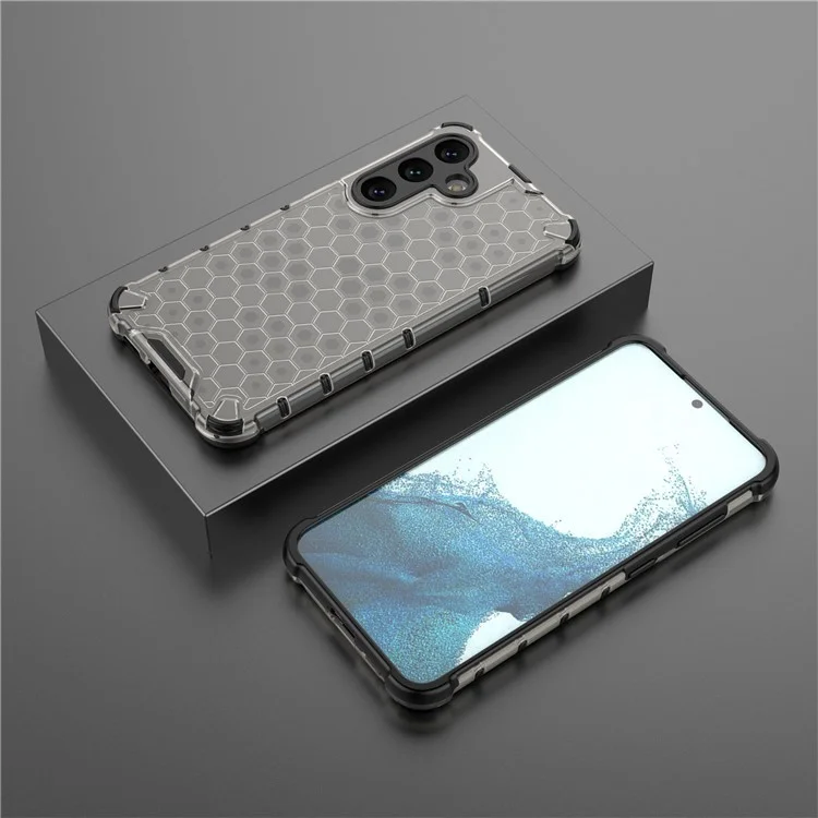 Capa para Samsung Galaxy A26 5G PC+TPU Forma de favo de mel - Preto