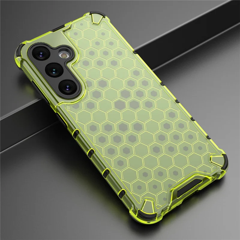 For Samsung Galaxy A26 5G Case PC+TPU Phone Cover Honeycomb Shape - Green