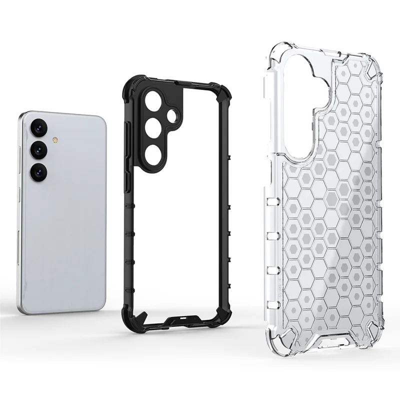 For Samsung Galaxy A26 5G Case PC+TPU Phone Cover Honeycomb Shape - Green