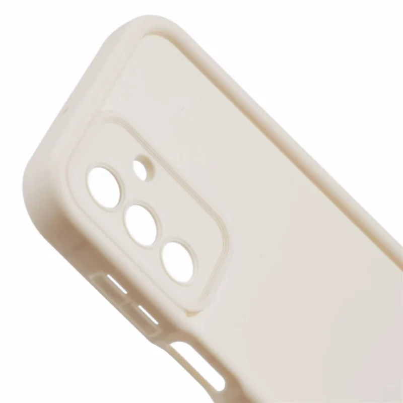 Custodia per Samsung Galaxy A26 5G con design scanalato, cover per telefono in TPU antiscivolo - Beige