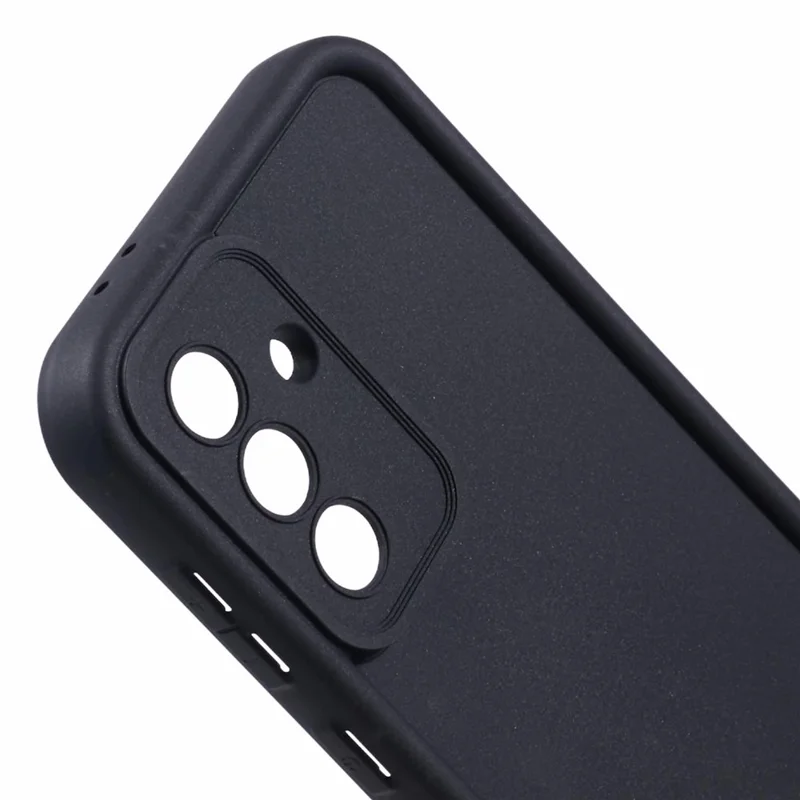 For Samsung Galaxy A56 5G Case Grooved Design TPU Anti-Slip Phone Cover - Black