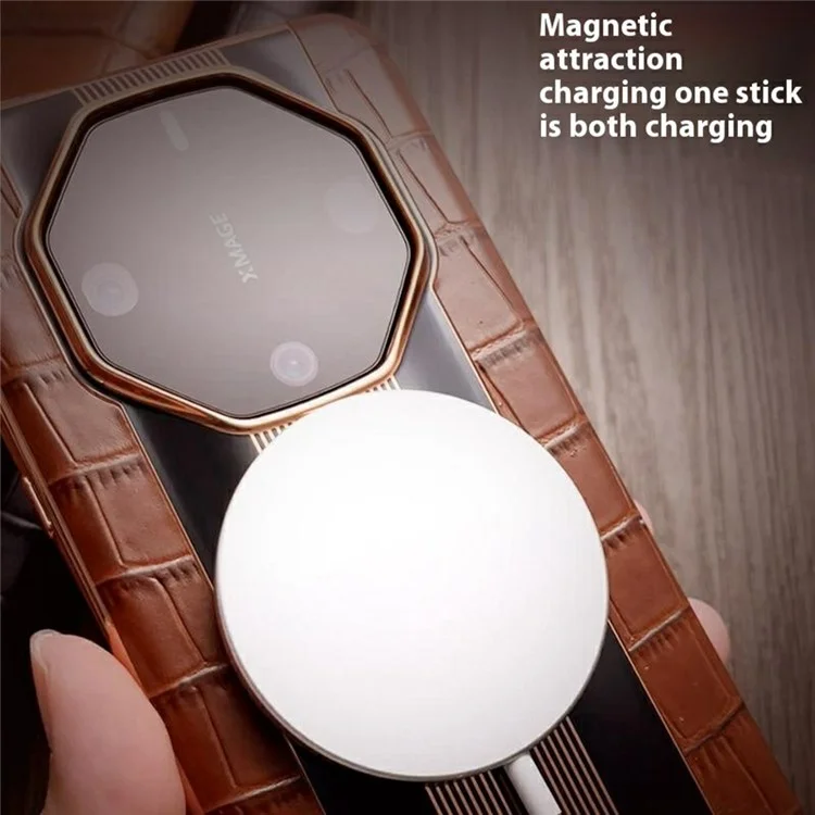 Funda QIALINO para Huawei Mate 60 RS Ultimate, compatible con MagSafe, de piel de vaca genuina y TPU, estilo de negocios - Negro