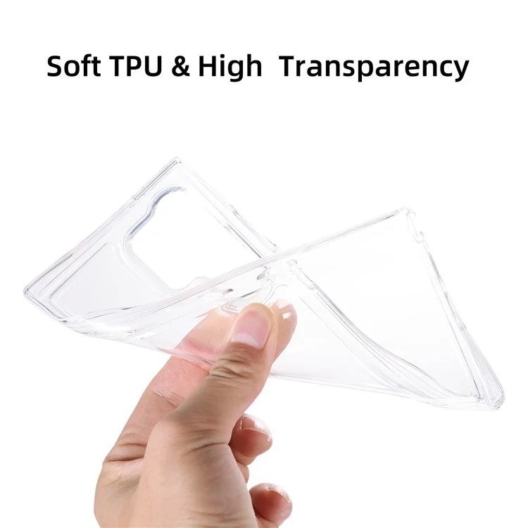 Coque pour Samsung Galaxy S25 Ultra, transparente et en TPU souple, avec protection anti-choc.