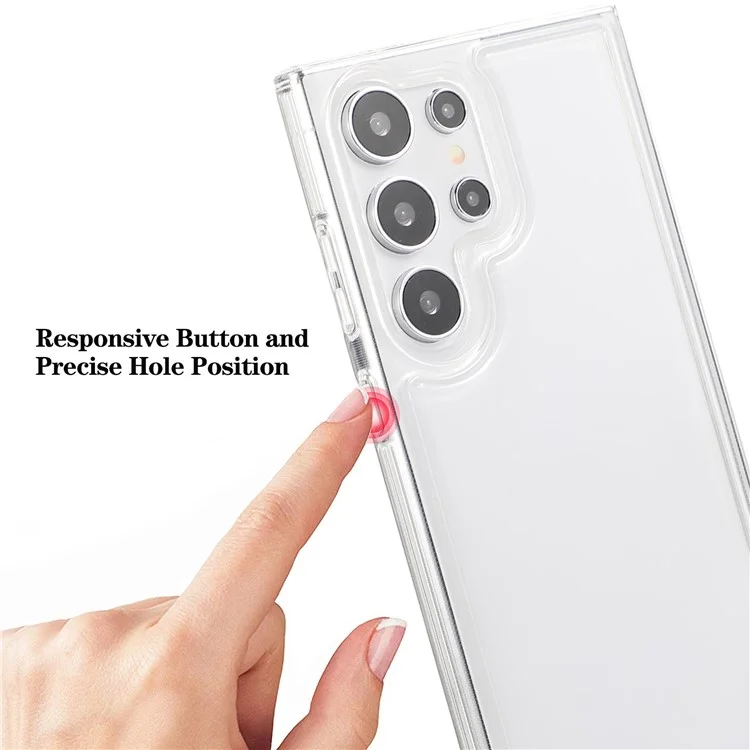 Coque pour Samsung Galaxy S25 Ultra, transparente et en TPU souple, avec protection anti-choc.