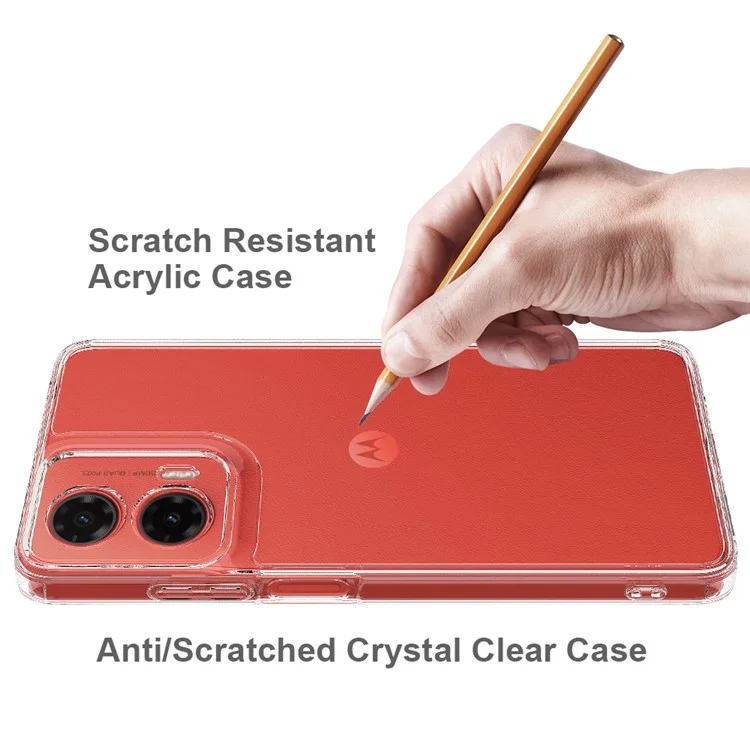 Für Motorola Moto G35 5G Klare Handyhülle TPU+Acryl stoßfeste Handyrückseite