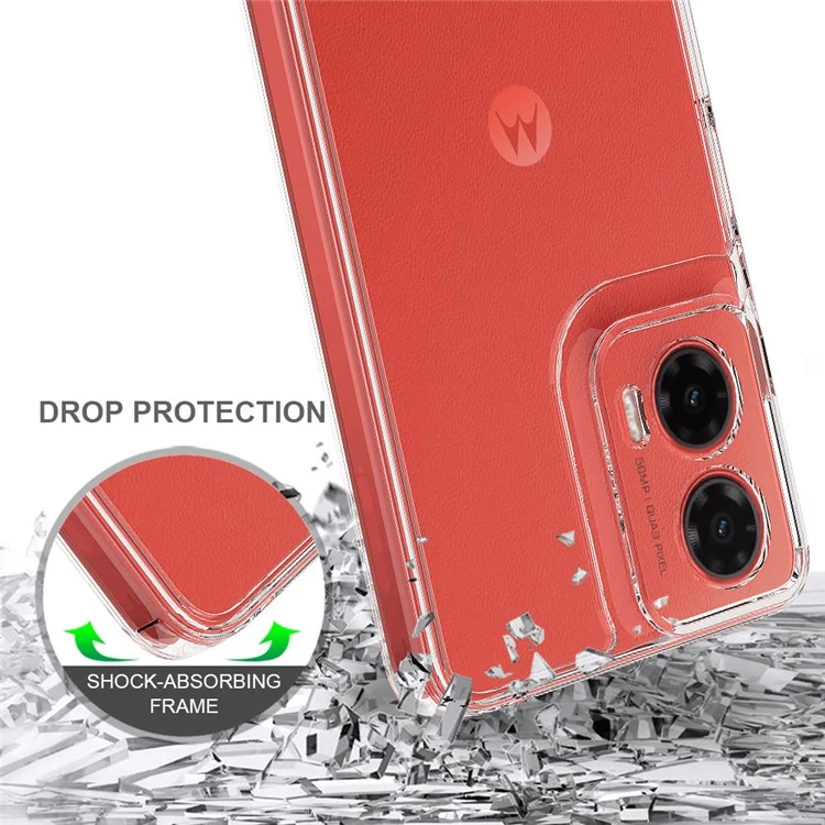 Für Motorola Moto G35 5G Klare Handyhülle TPU+Acryl stoßfeste Handyrückseite