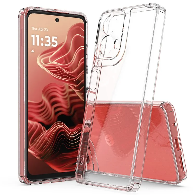 Für Motorola Moto G35 5G Klare Handyhülle TPU+Acryl stoßfeste Handyrückseite