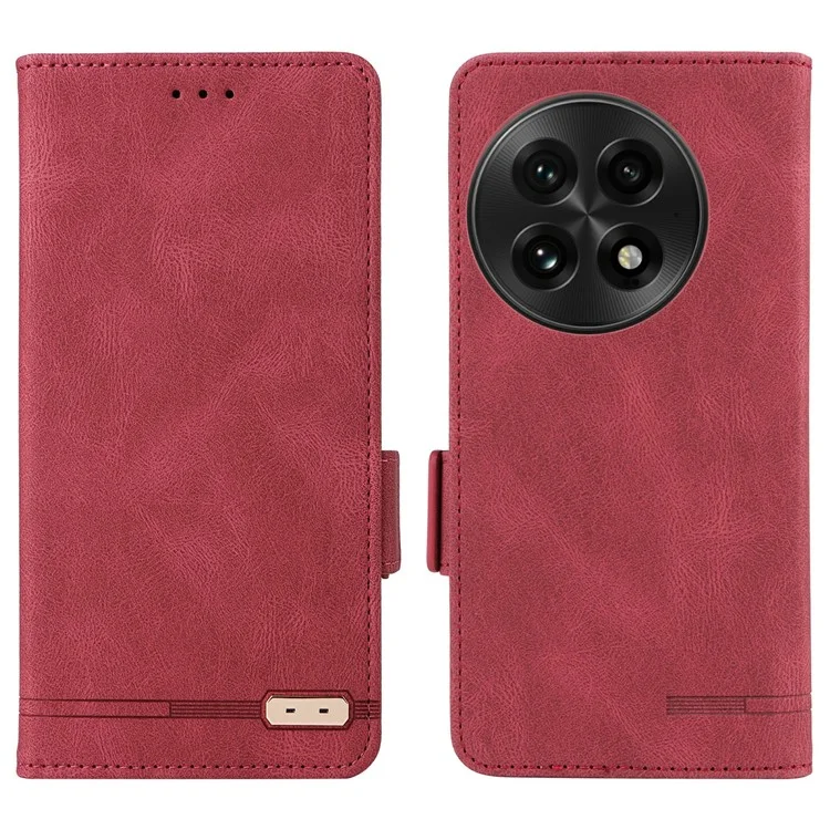 Für OnePlus 13 Hülle Leder Brieftasche Flip Handyhülle mit Hardware-Dekor - Rose