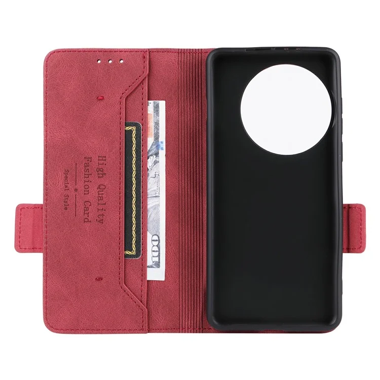 Für OnePlus 13 Hülle Leder Brieftasche Flip Handyhülle mit Hardware-Dekor - Rose