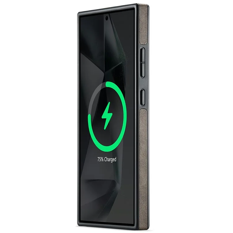 Étui magnétique MAGKING K1 Series pour Samsung Galaxy S25 Ultra en PC+TPU+Cuir PU - Café