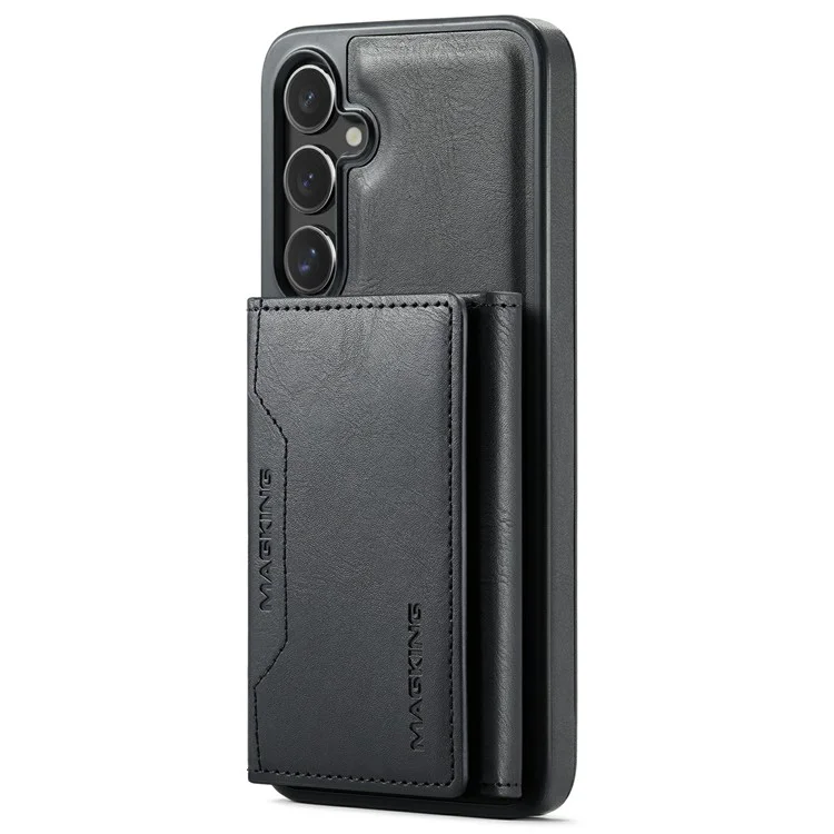 Funda para Samsung Galaxy S25+ de la serie MAGKING K2 compatible con MagSafe, de PC+TPU+PU - Negro