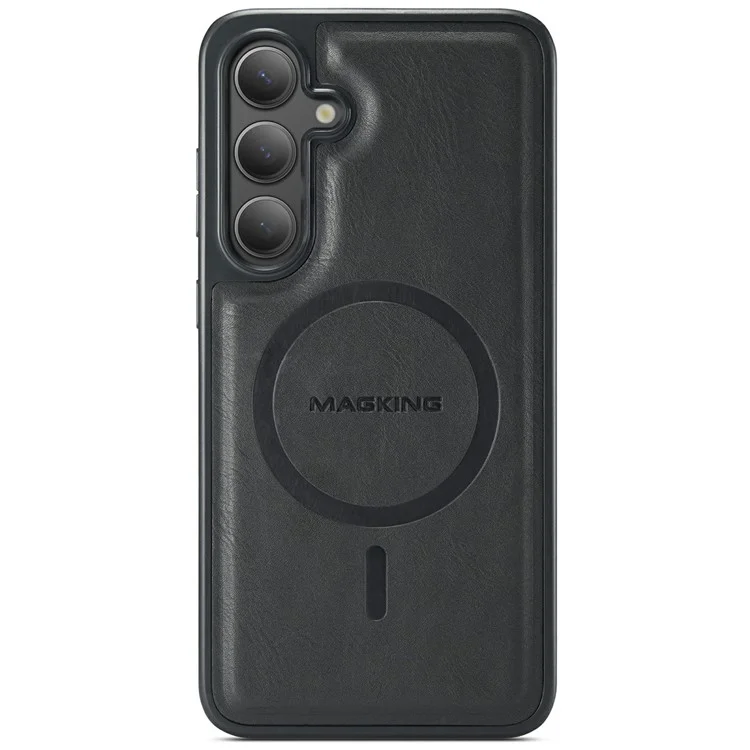Funda para Samsung Galaxy S25+ de la serie MAGKING K2 compatible con MagSafe, de PC+TPU+PU - Negro