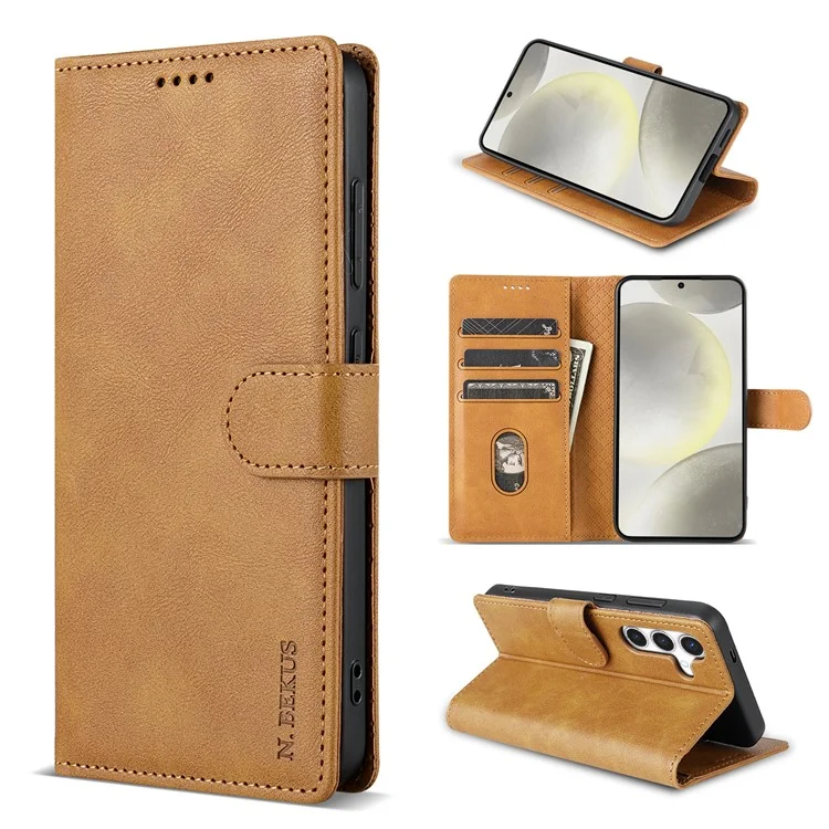 N.BEKUS CSJ-001 Custodia a portafoglio in pelle PU per Samsung Galaxy A26 5G - Marrone