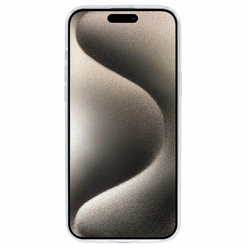 Coque pour iPhone 15 en TPU souple et transparent avec protection airbag.