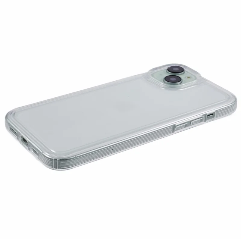 Coque pour iPhone 15 en TPU souple et transparent avec protection airbag.