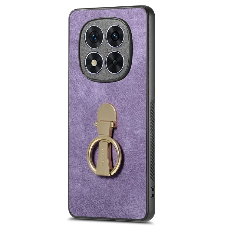 CASENEO D22 Custodia per Xiaomi Redmi Note 14 Pro 5G, con supporto pieghevole e retro in pelle vintage - Viola