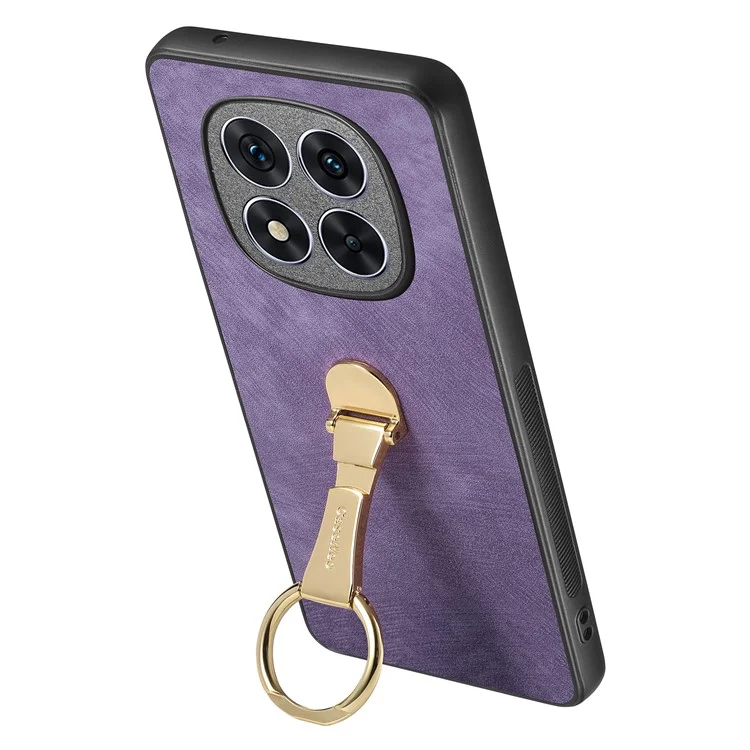 CASENEO D22 Custodia per Xiaomi Redmi Note 14 Pro 5G, con supporto pieghevole e retro in pelle vintage - Viola