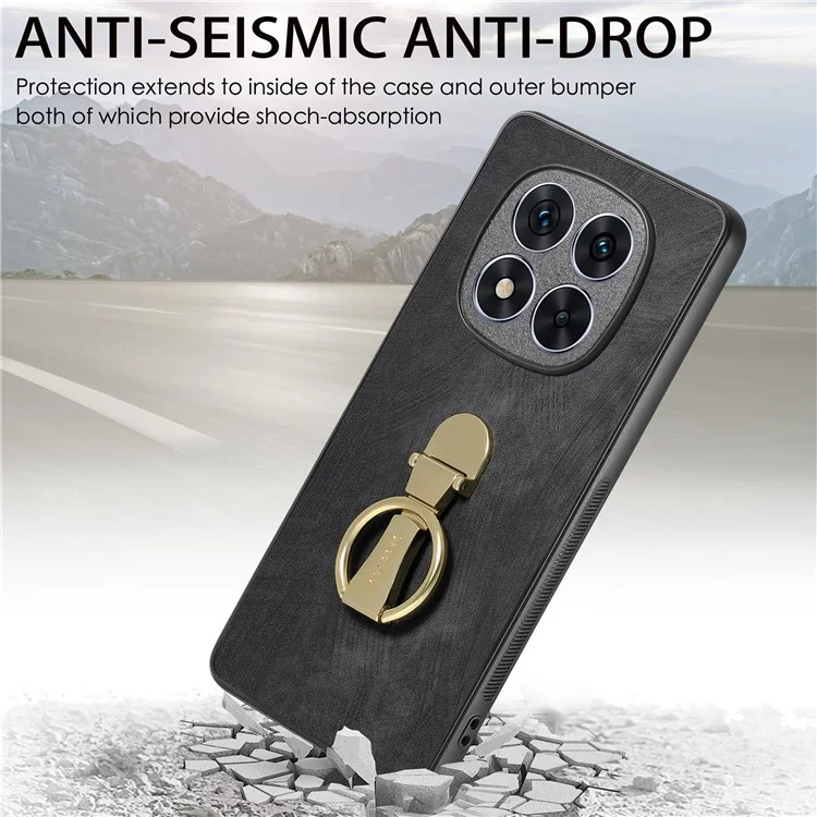 CASENEO D22 Custodia per Xiaomi Redmi Note 14 Pro 5G, con supporto pieghevole e retro in pelle vintage - Viola