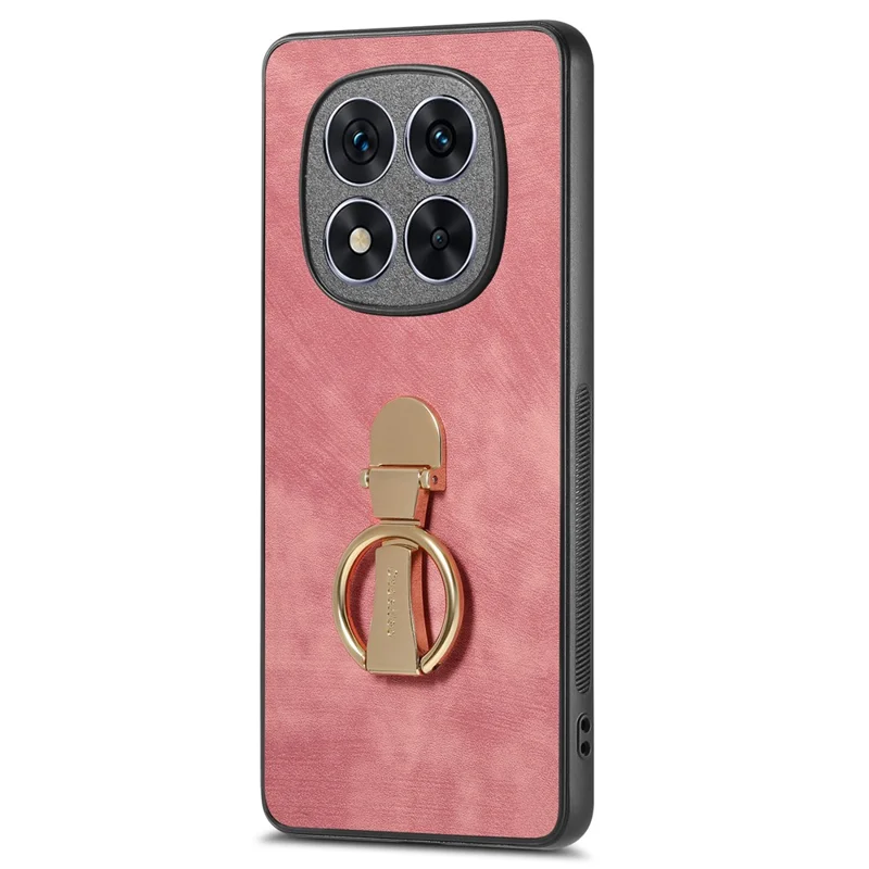 CASENEO D22 For Xiaomi Redmi Note 14 Pro 5G / Poco X7 5G Case Folding Kickstand Retro Leather Back Cover - Pink
