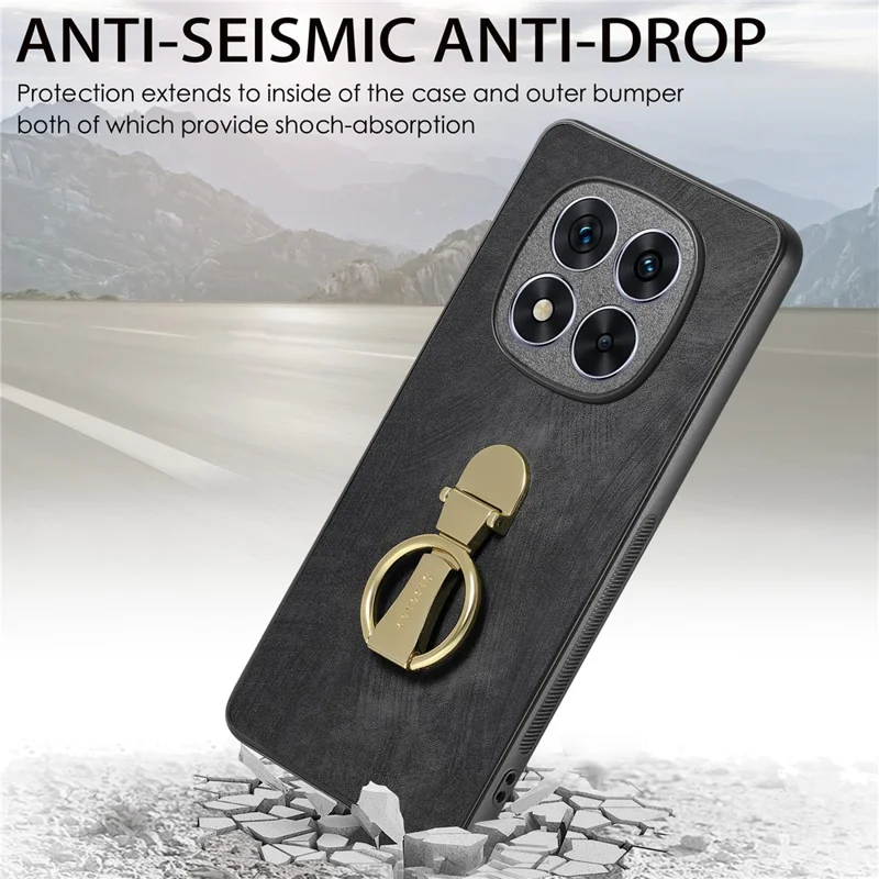 CASENEO D22 For Xiaomi Redmi Note 14 Pro 5G / Poco X7 5G Case Folding Kickstand Retro Leather Back Cover - Pink