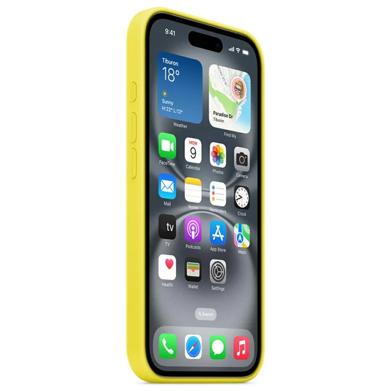 For iPhone 16 Pro Max Compatible with MagSafe Liquid Silicone Phone Back Cover (No Logo) - Yellow