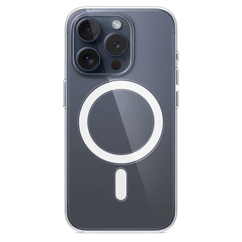 For iPhone 15 Pro Case Compatible with MagSafe Hard PC Clear Phone Back Cover	