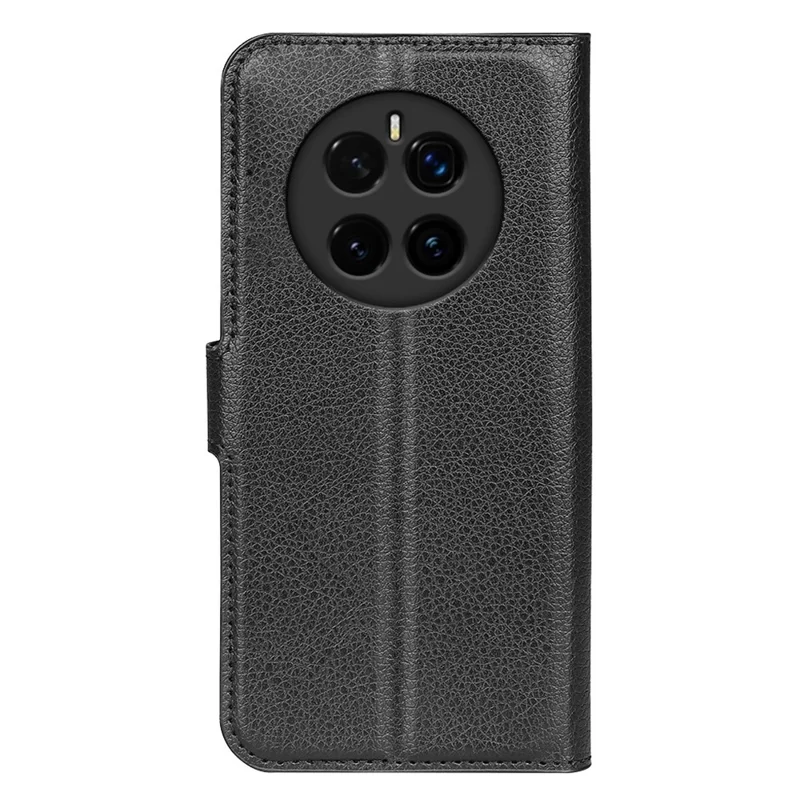 For Honor Magic7 5G Case Litchi Texture Shockproof Leather Wallet Phone Cover - Black