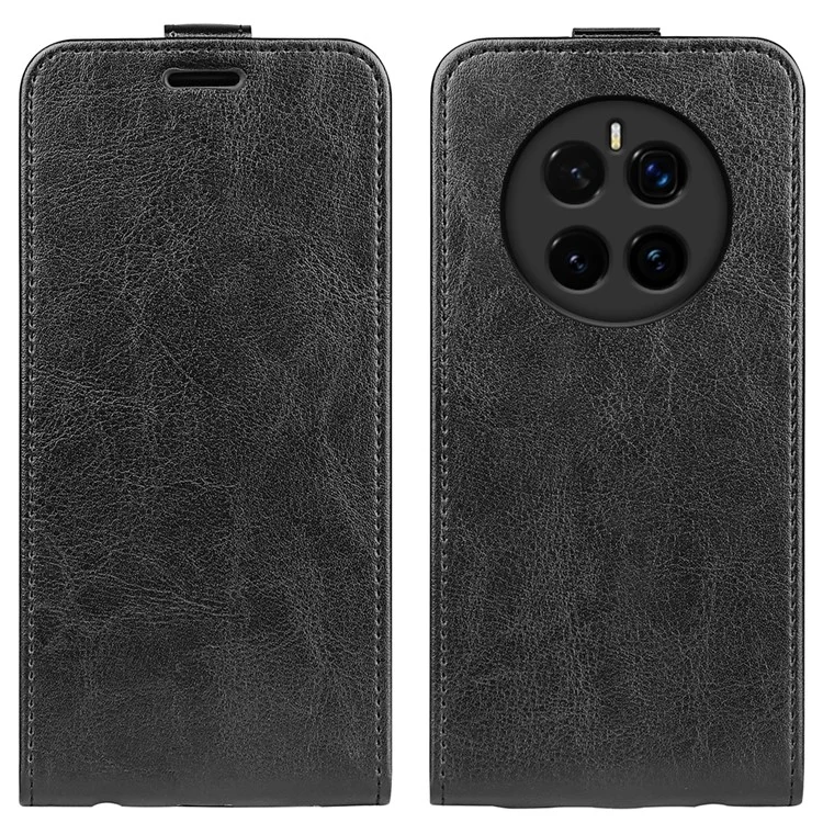 For Honor Magic7 5G Case with Card Slots Vertical Flip Leather Phone Cover - Black