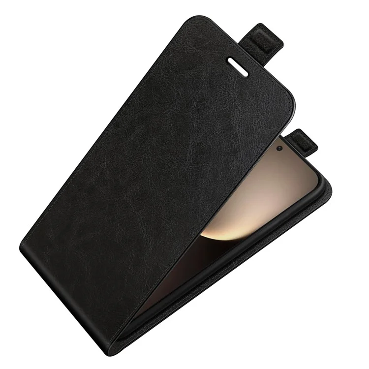 For Honor Magic7 5G Case with Card Slots Vertical Flip Leather Phone Cover - Black