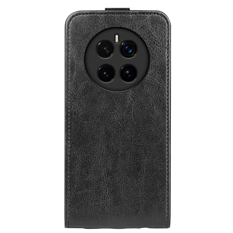 For Honor Magic7 5G Case with Card Slots Vertical Flip Leather Phone Cover - Black