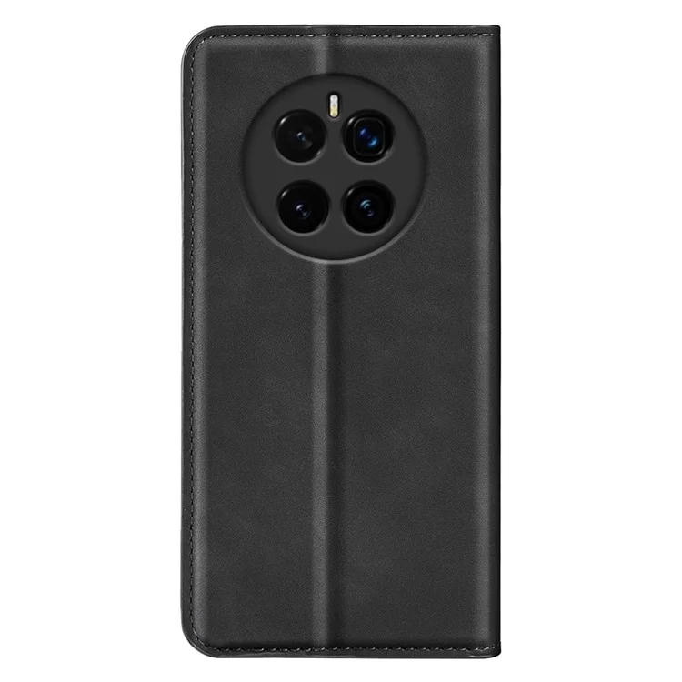 Für Honor Magic7 5G Hülle Skin-Touch Leder Brieftasche Handyhülle - Schwarz